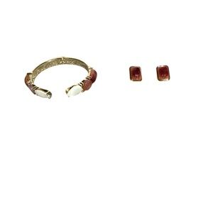 NWOT White House Black Market Bracelet & Pierced Earrings Set